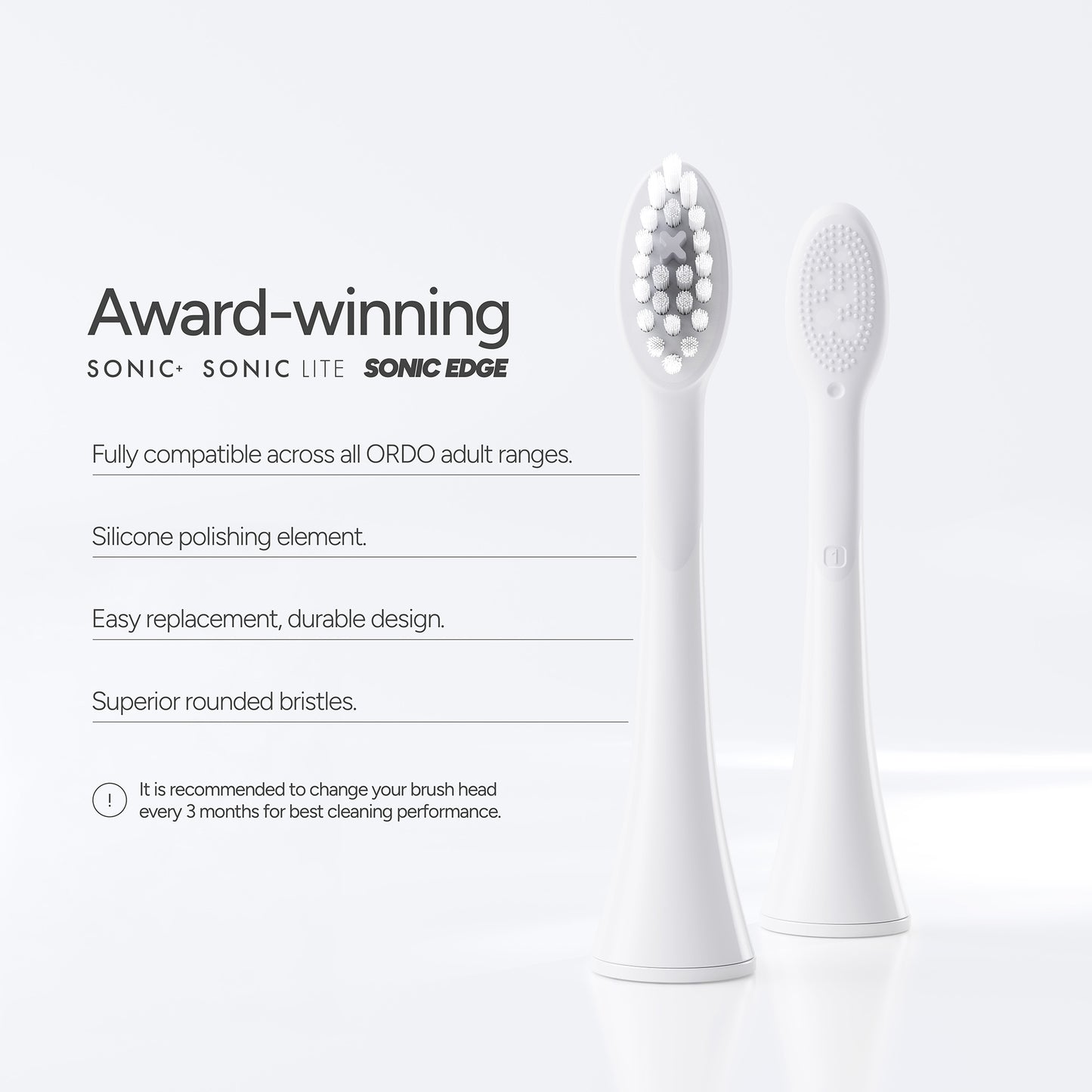Sonic Brush Heads 4 Pack White