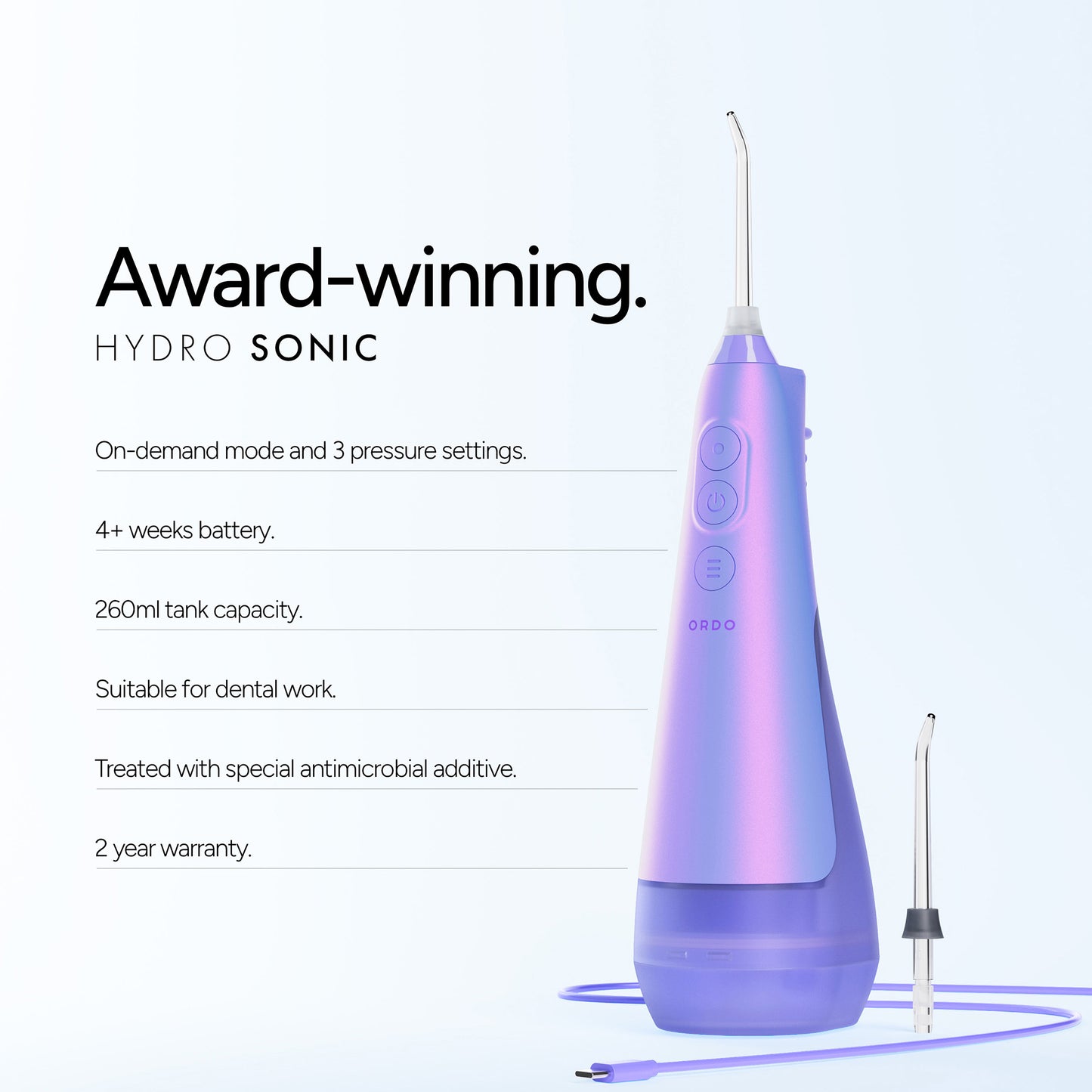 Ordo Sonic Water Flosser Pearl Violet