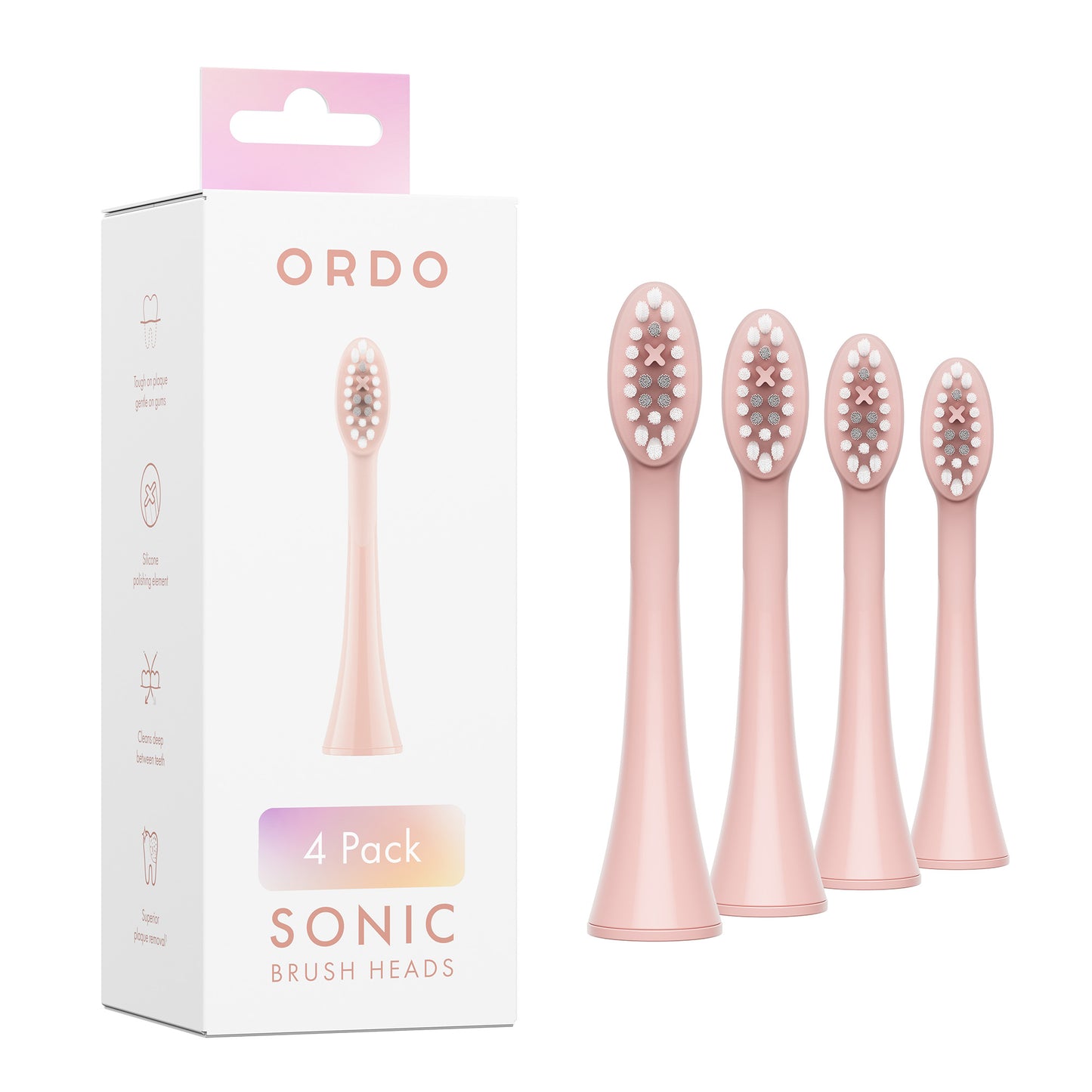 Sonic Brush Heads 4 Pack Gold