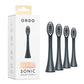 Sonic Brush Heads 4 Pack Charcoal Grey