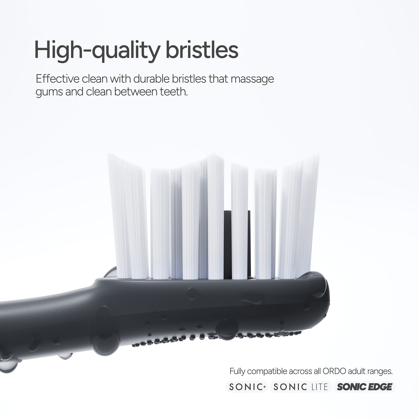 Sonic Brush Heads 4 Pack Charcoal Grey