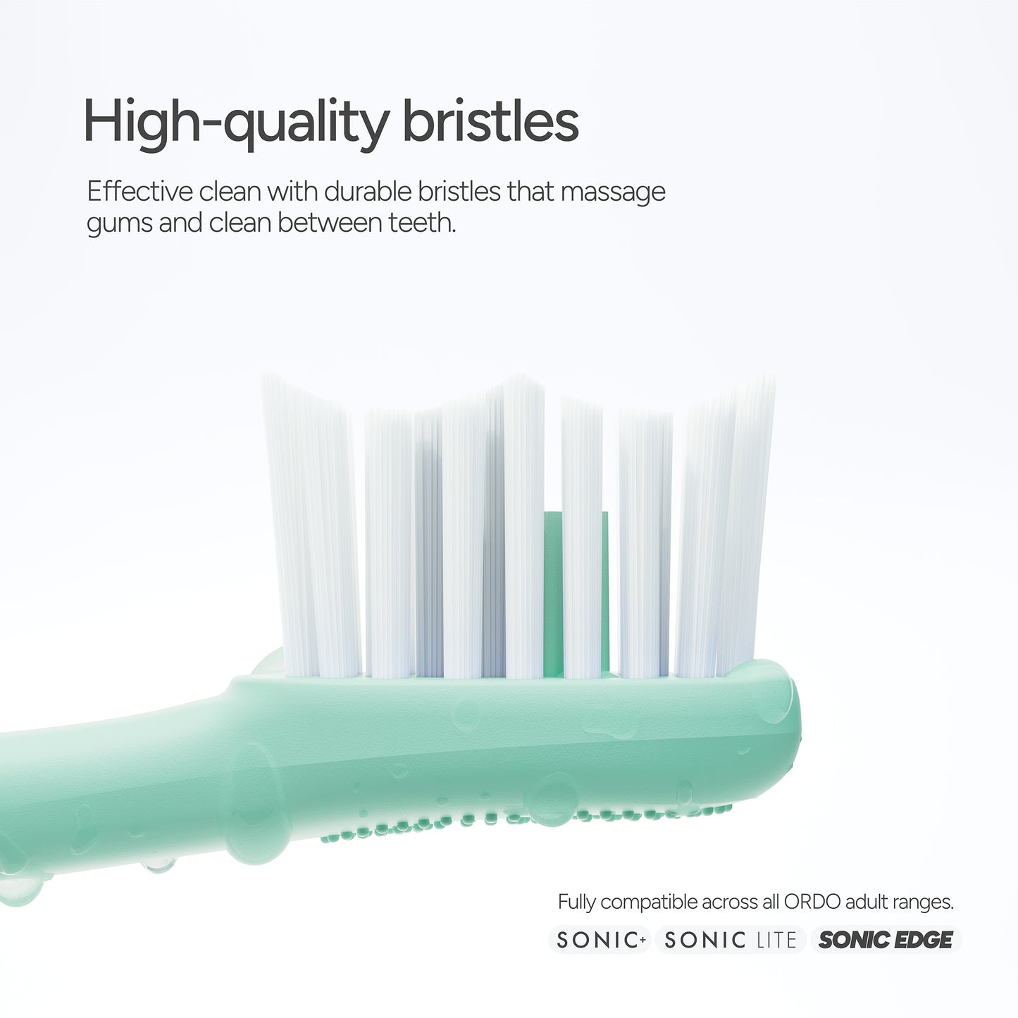 Sonic Brush Heads 4 Pack Mint green