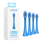Sonic Brush Heads 4 Pack Arctic Blue