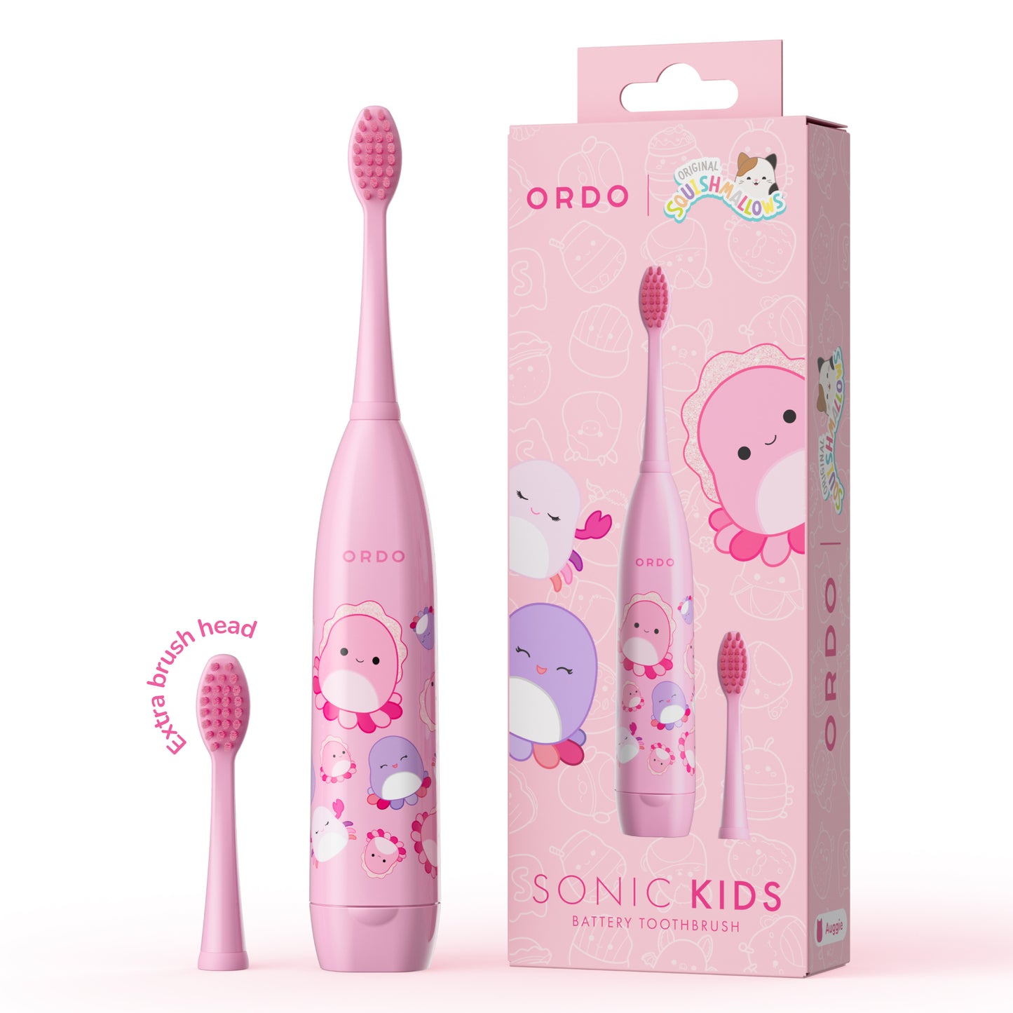 Ordo Sonic Kids Battery Toothbrush  Squishmallows Auggie