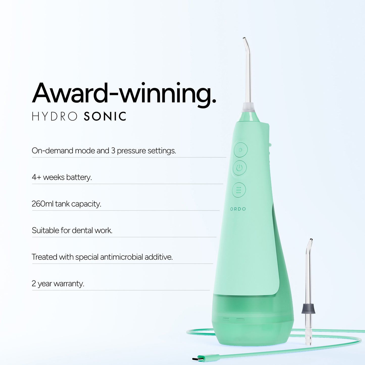 Ordo Sonic Water Flosser Mint Green