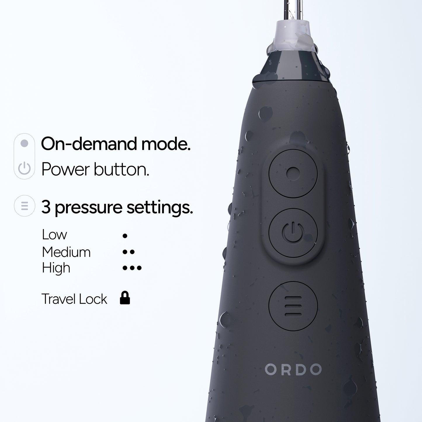 Ordo Sonic Water Flosser Charcoal Grey